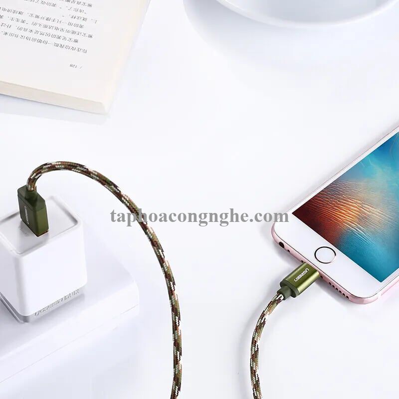 Ugreen 40875 0.5M màu Xanh Cáp Lightning sạc + truyền dữ liệu cho iPhone US199 30040875